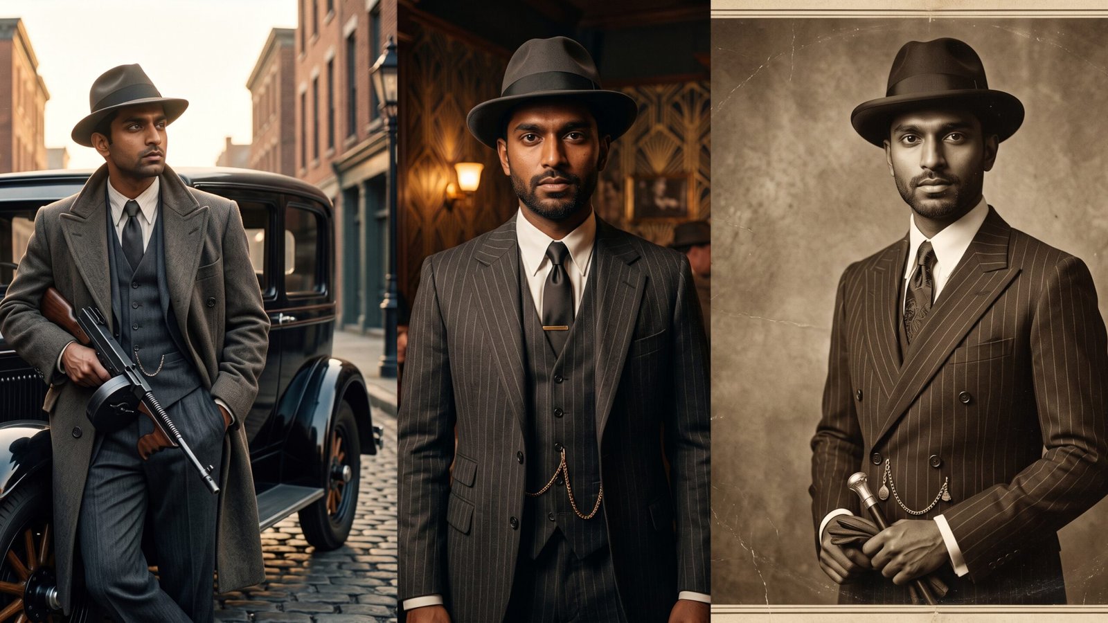 10 1920s Vintage Gangster Look Gemini AI Prompts for Men 10 1920s Vintage Gangster Look Gemini AI Prompts for Men