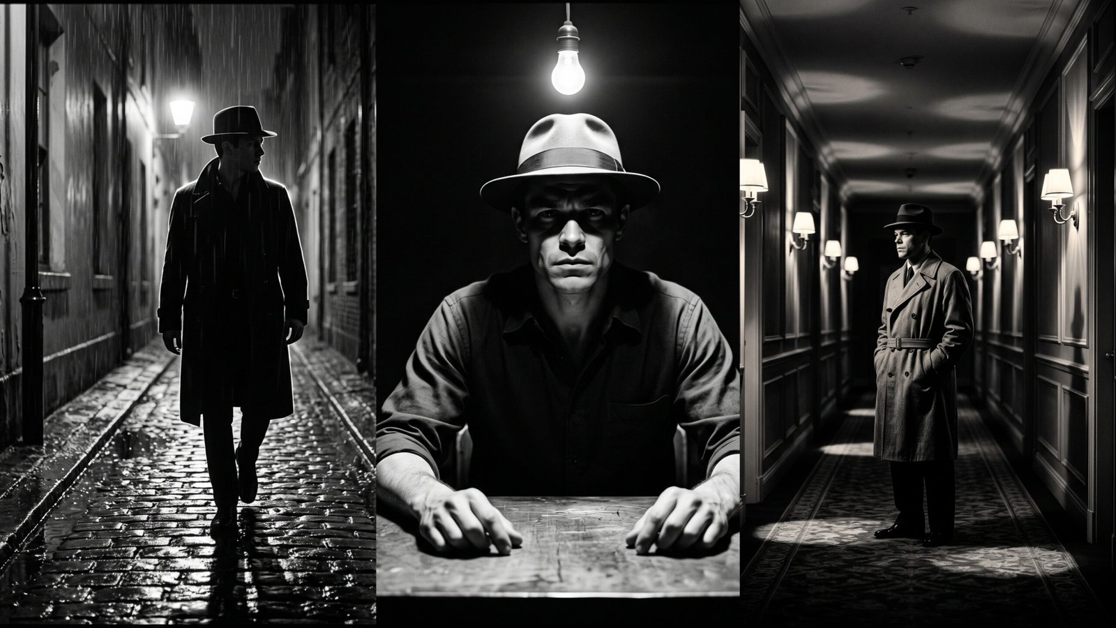 Film Noir Black and White Gemini AI Prompts for Men