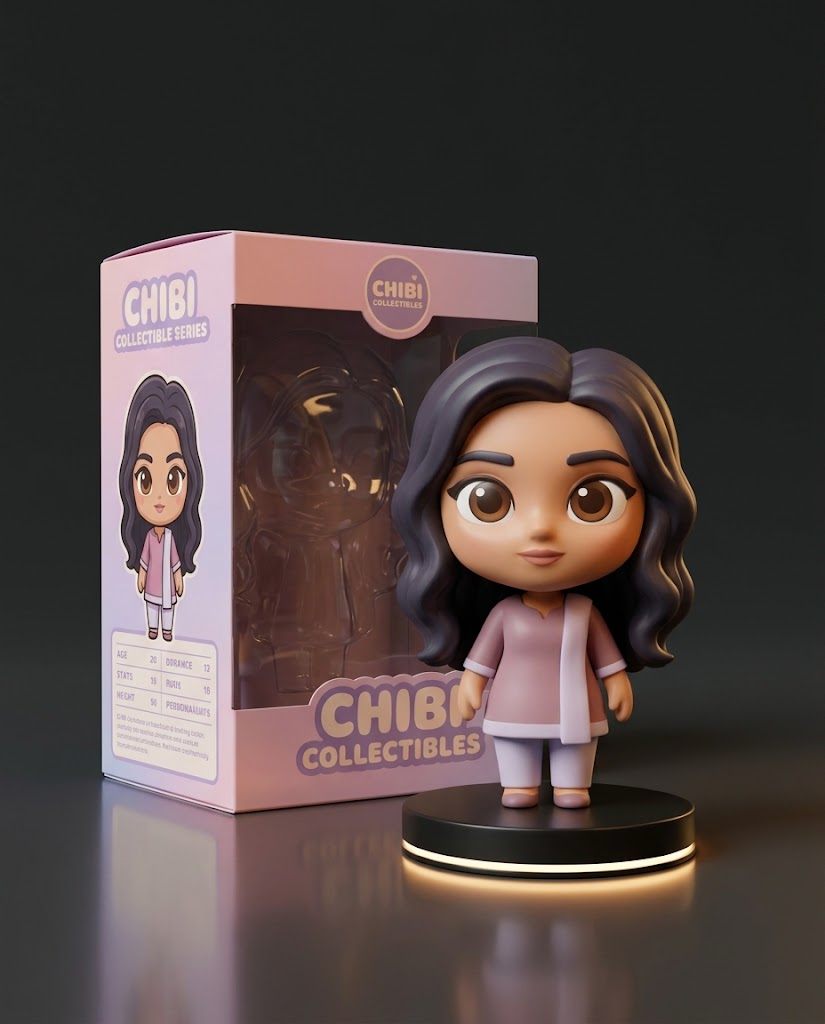 8 Gemini AI Prompts for 3D Chibi Girl Collectibles with Packaging Boxes 8 Gemini AI Prompts for 3D Chibi Girl Collectibles with Packaging Boxes