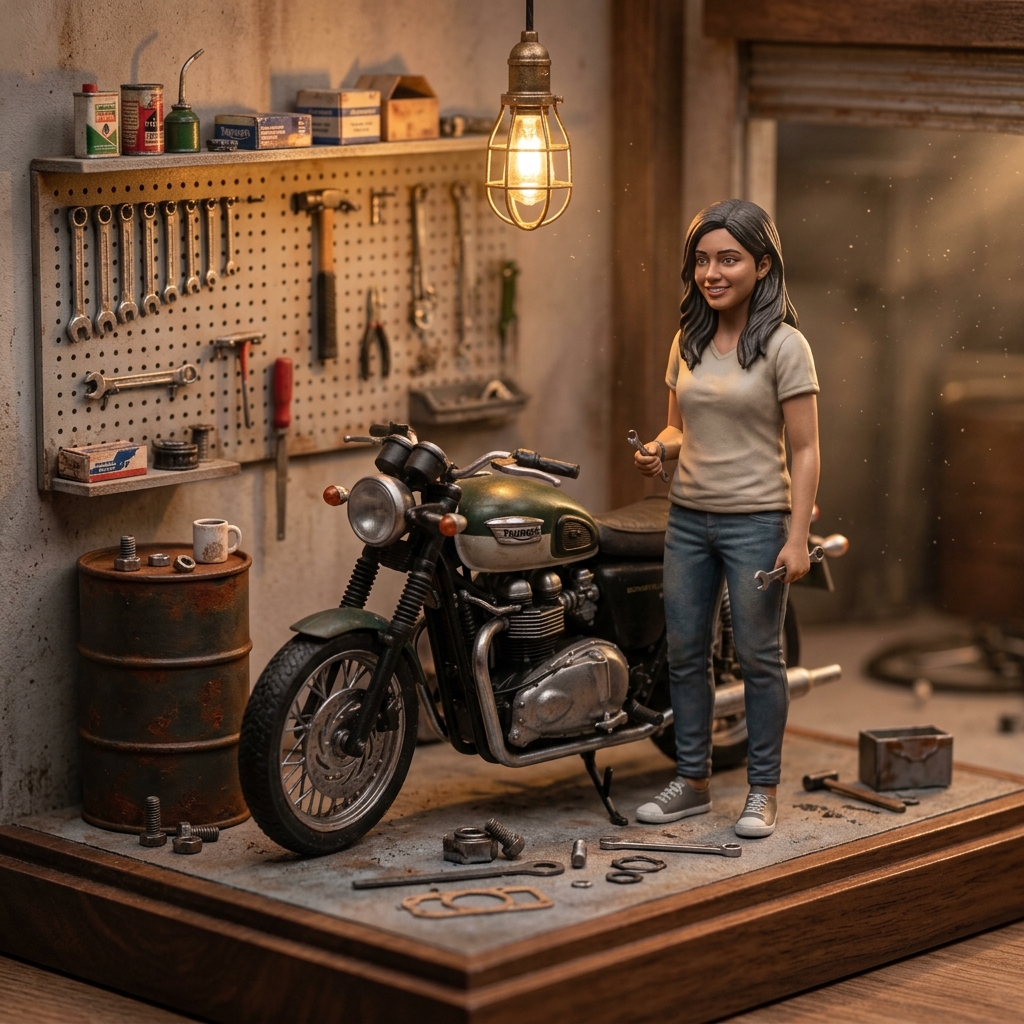10 Miniature Diorama Gemini AI Prompts for Men's Desk Displays
