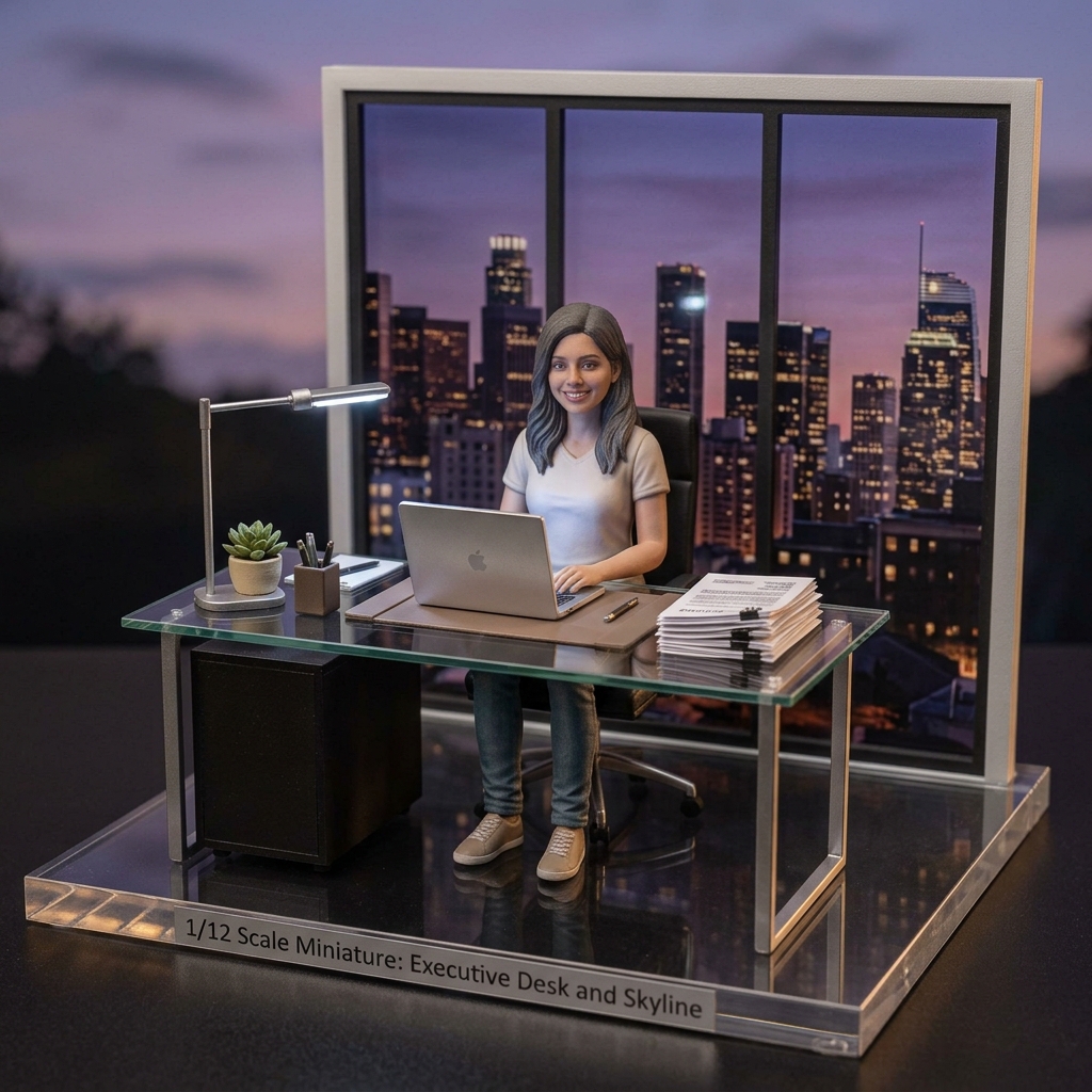 10 Miniature Diorama Gemini AI Prompts for Men's Desk Displays