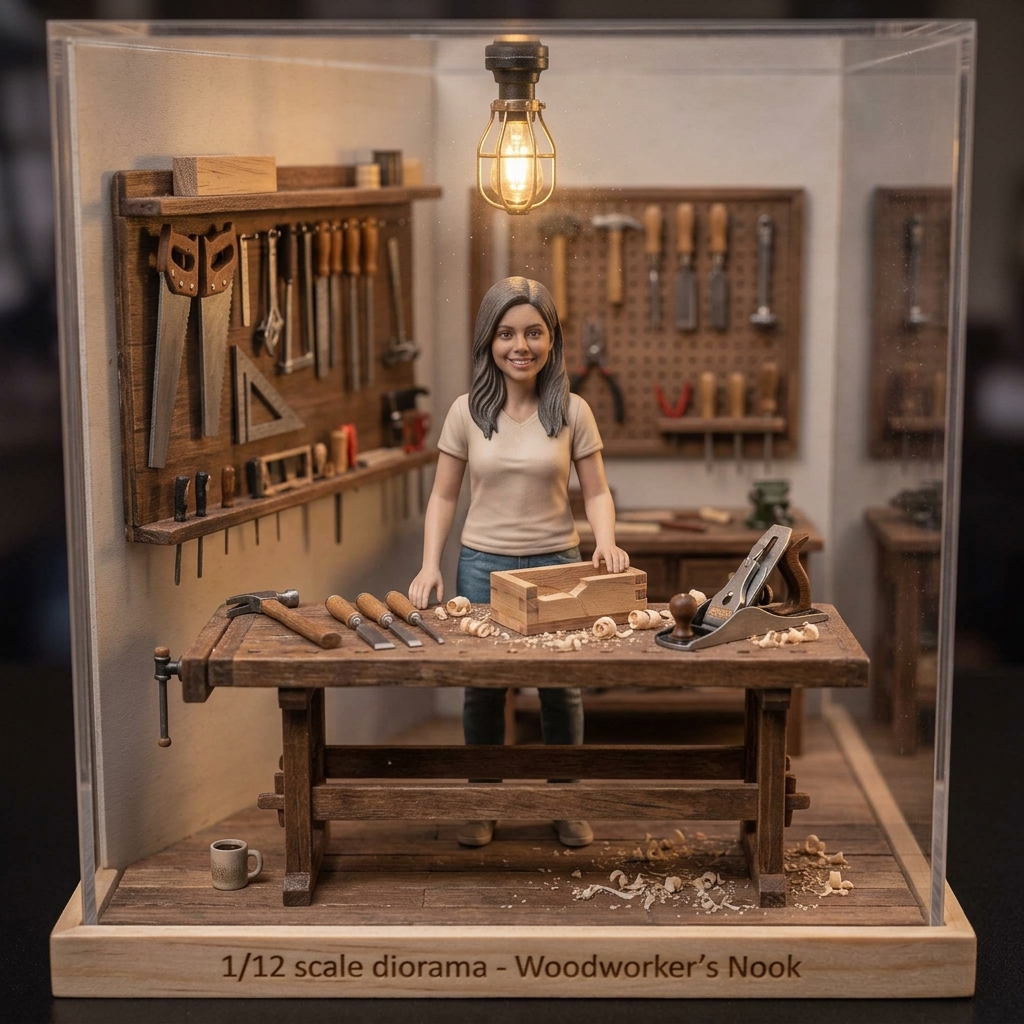 10 Miniature Diorama Gemini AI Prompts for Men's Desk Displays