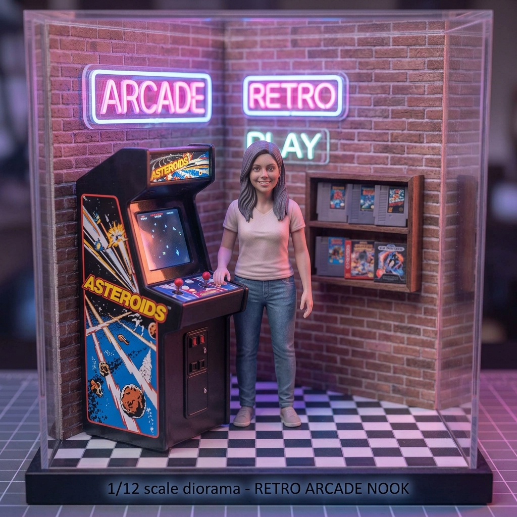 10 Miniature Diorama Gemini AI Prompts for Men's Desk Displays