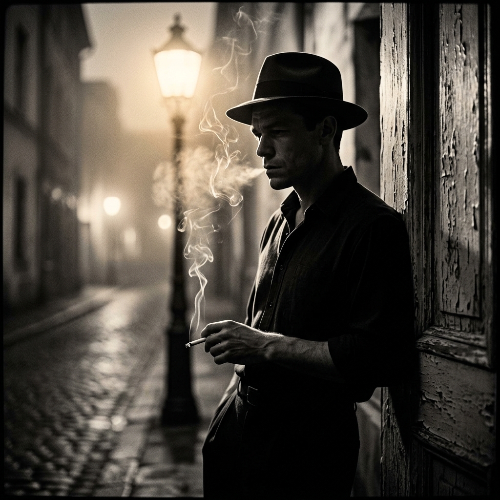 Film Noir Black and White Gemini AI Prompts for Men