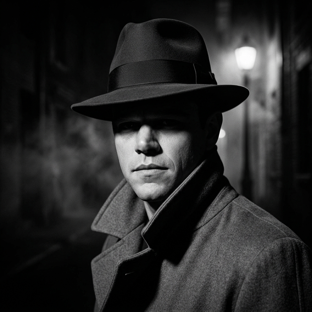 Film Noir Black and White Gemini AI Prompts for Men