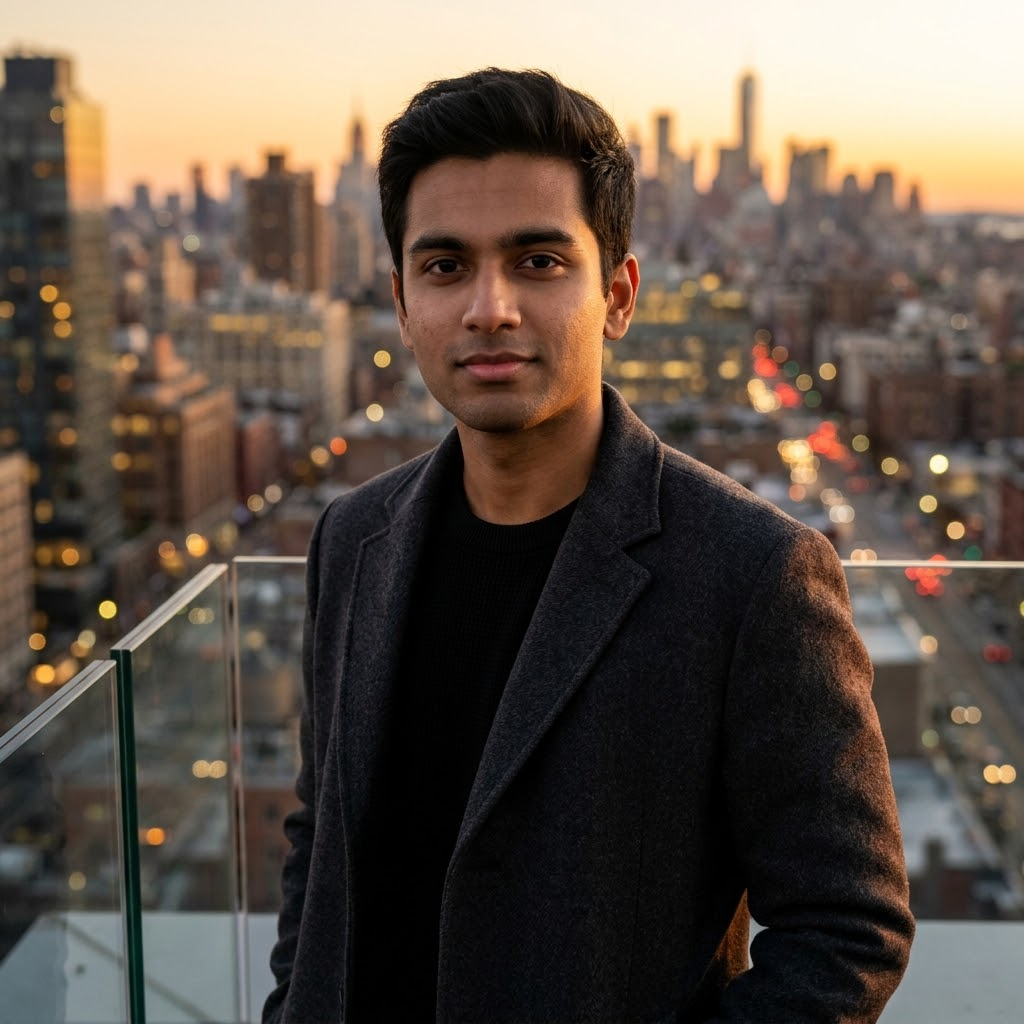 8 Rooftop City Skyline Gemini AI Prompts for Men's Night Portraits