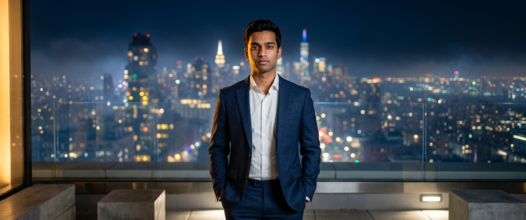 8 Rooftop City Skyline Gemini AI Prompts for Men's Night Portraits