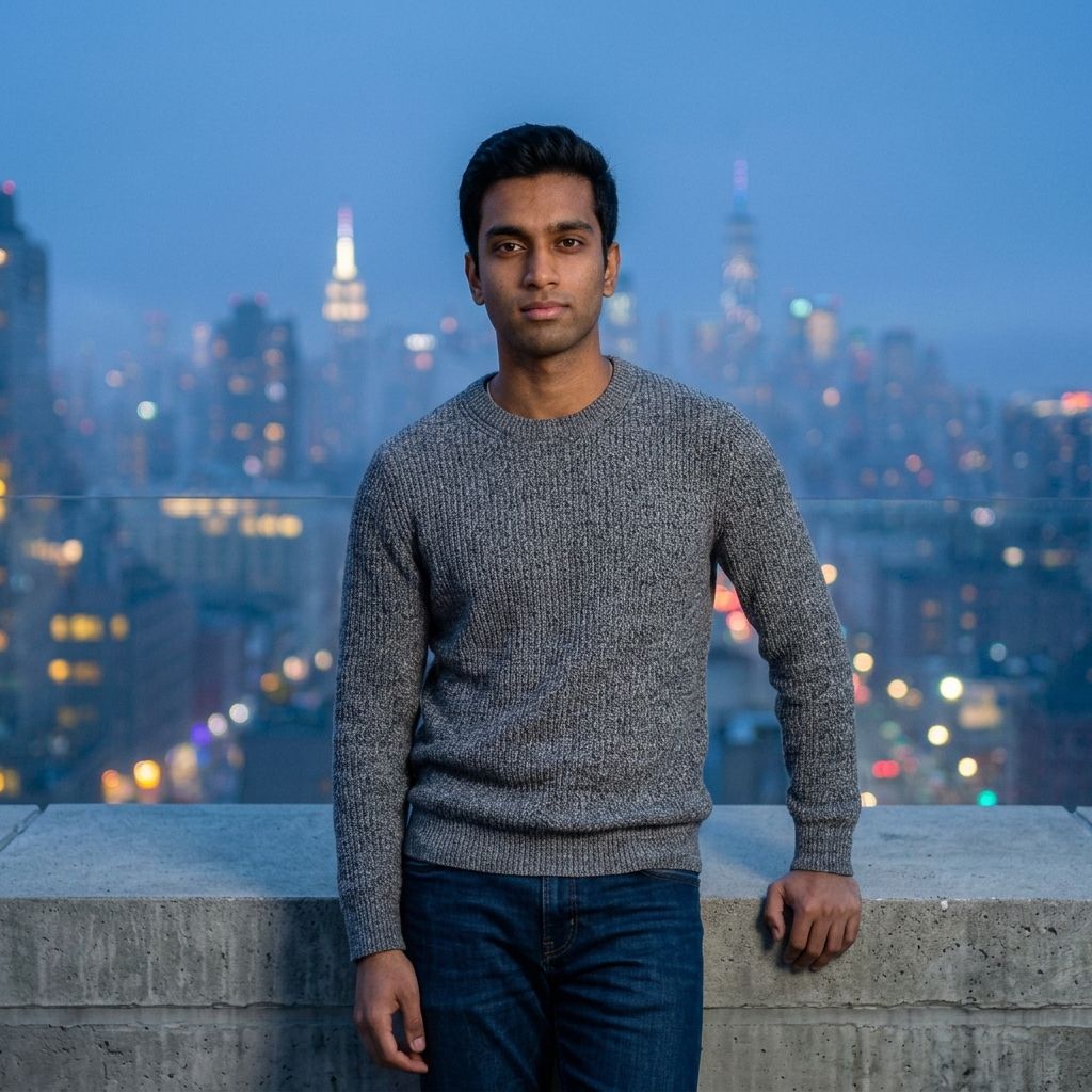 8 Rooftop City Skyline Gemini AI Prompts for Men's Night Portraits