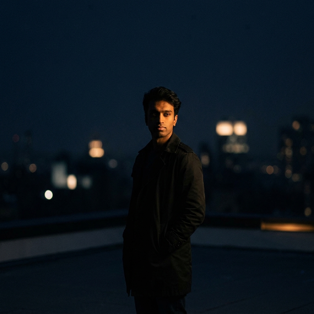 8 Rooftop City Skyline Gemini AI Prompts for Men's Night Portraits