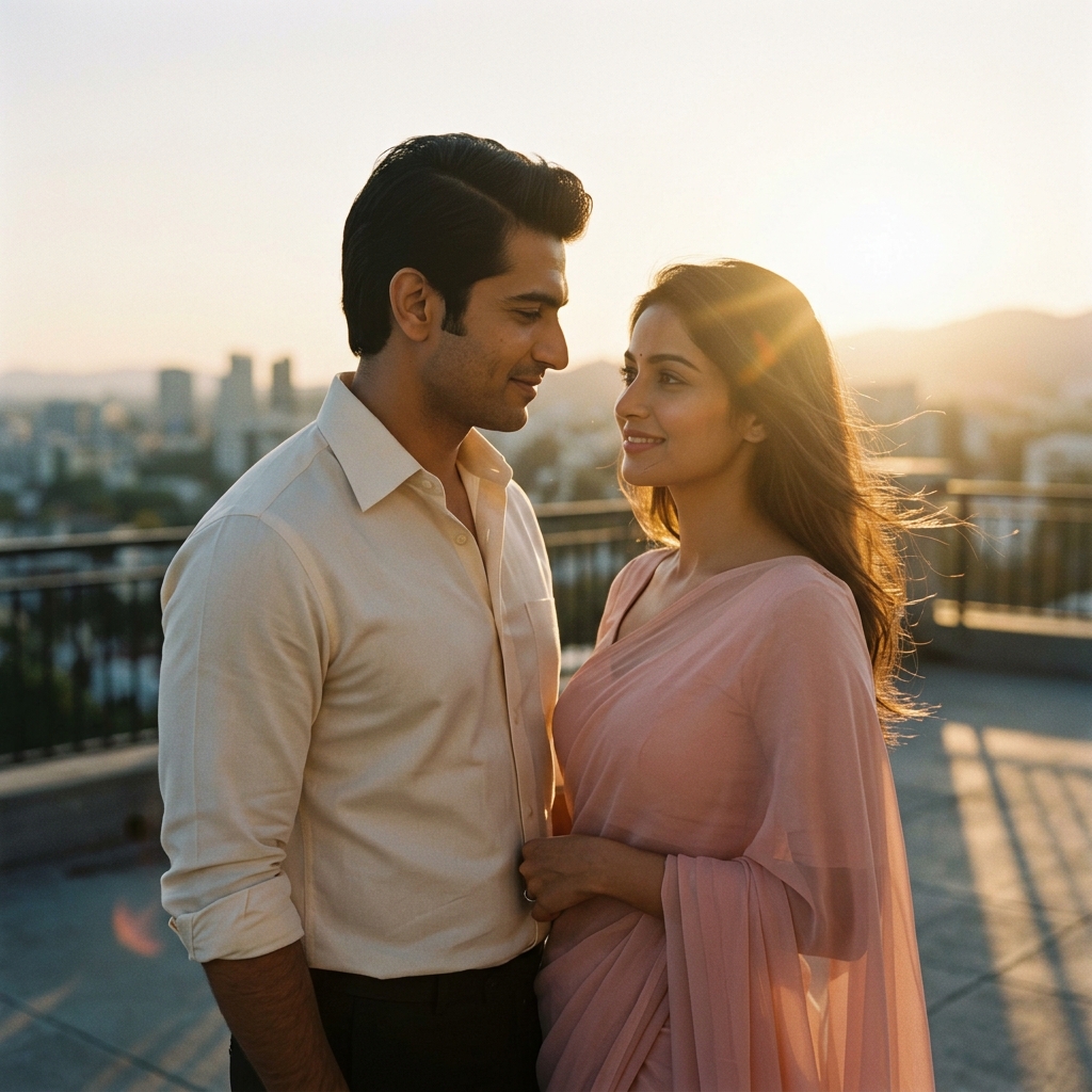 7 Bollywood Style Gemini AI Prompts for Romantic Couple Portraits