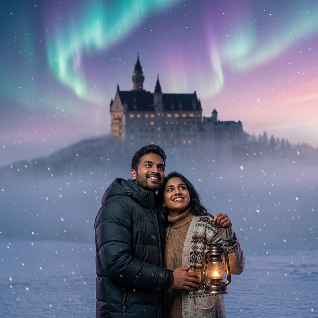 9 Northern Lights Gemini AI Prompts for Fantasy Couple Portraits