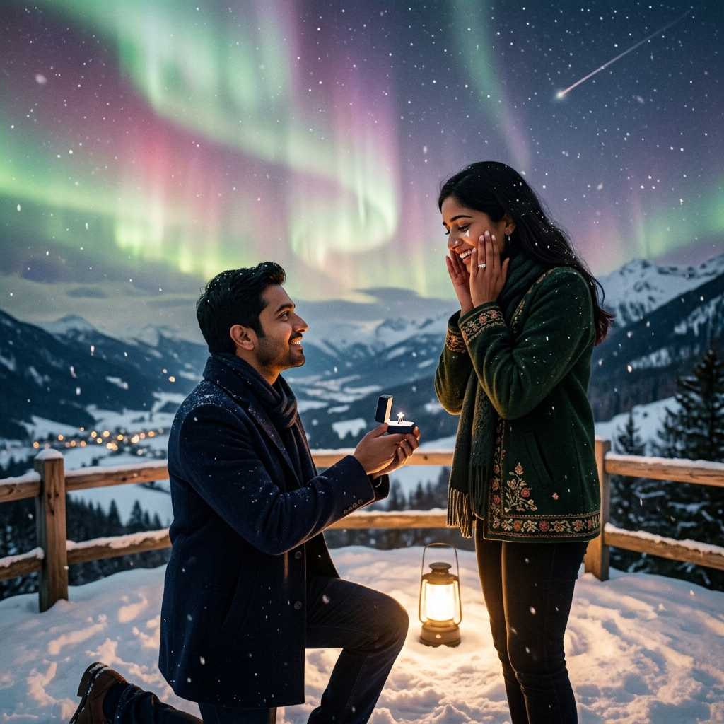 9 Northern Lights Gemini AI Prompts for Fantasy Couple Portraits