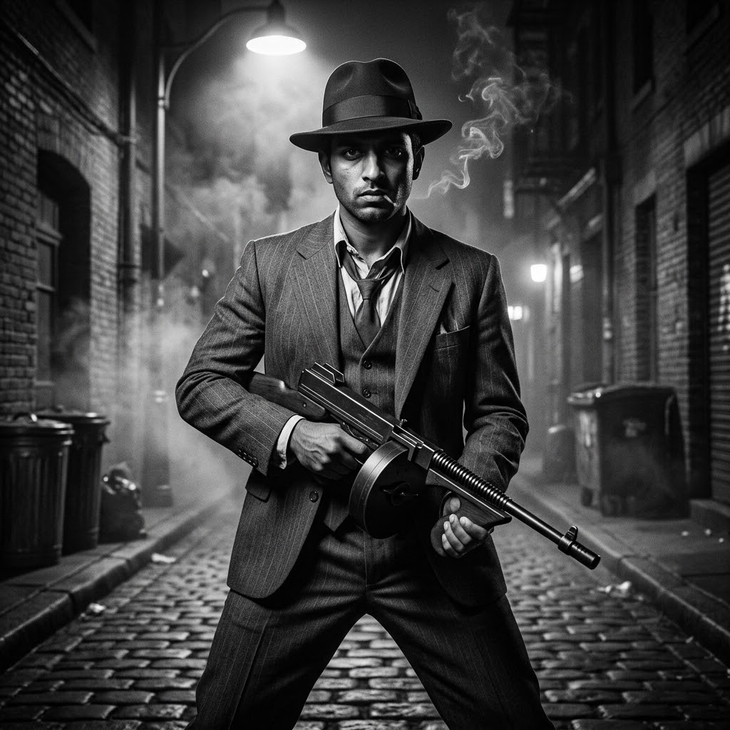 10 1920s Vintage Gangster Look Gemini AI Prompts for Men 10 1920s Vintage Gangster Look Gemini AI Prompts for Men