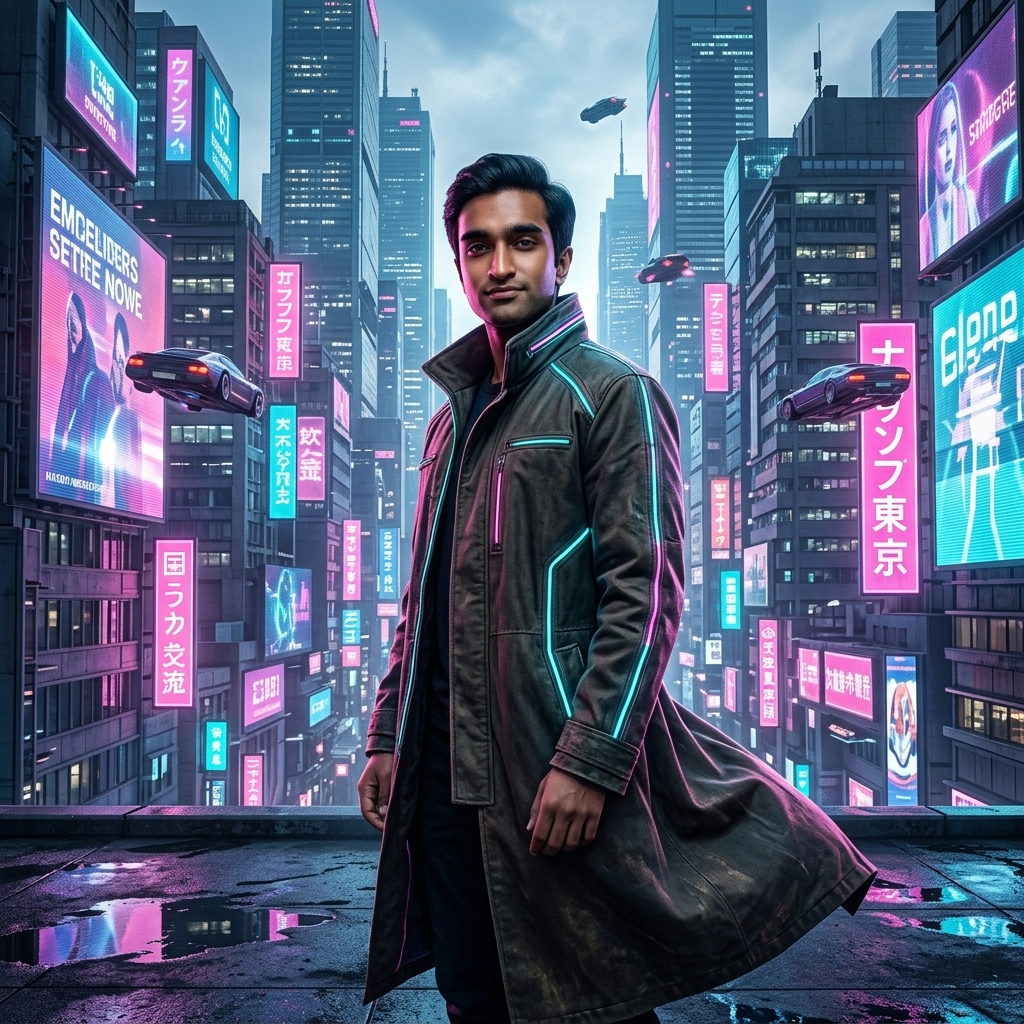 9 Sci-Fi Cyberpunk 2090 Gemini AI Prompts for Men's Futuristic Portraits 9 Sci-Fi Cyberpunk 2090 Gemini AI Prompts for Men's Futuristic Portraits