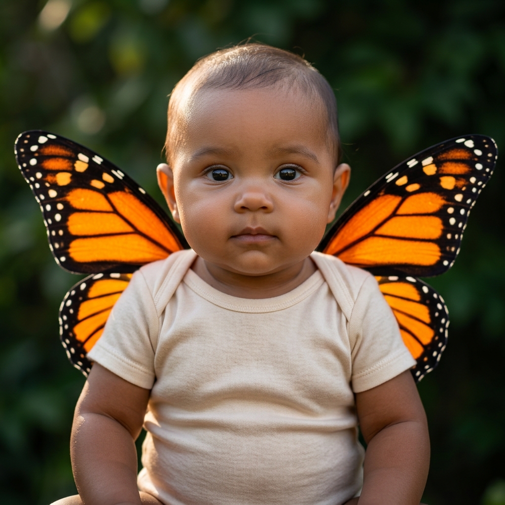 10 Butterfly Wings Gemini AI Prompts for Cute Baby Portraits