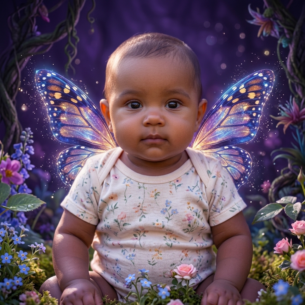 10 Butterfly Wings Gemini AI Prompts for Cute Baby Portraits