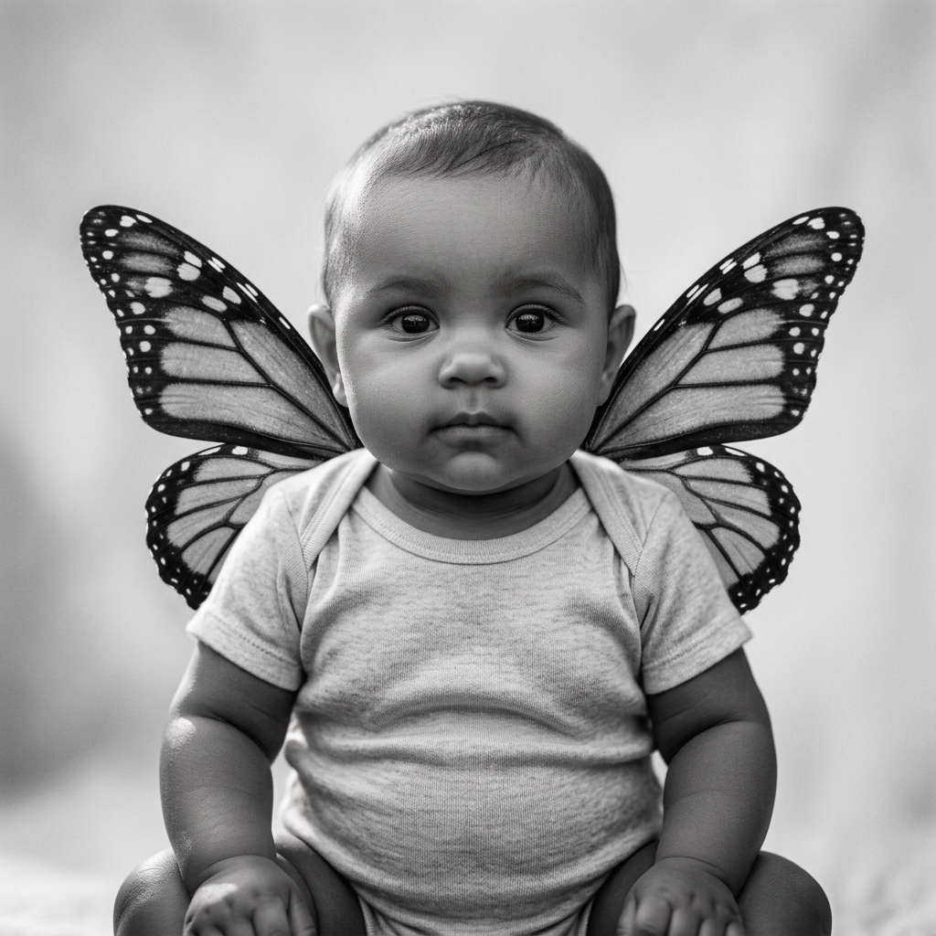 10 Butterfly Wings Gemini AI Prompts for Cute Baby Portraits