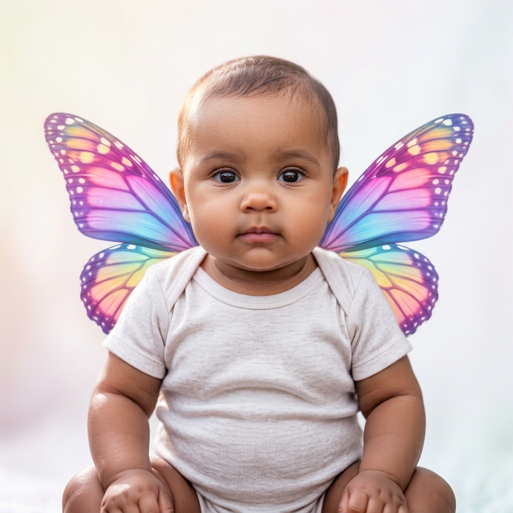 10 Butterfly Wings Gemini AI Prompts for Cute Baby Portraits
