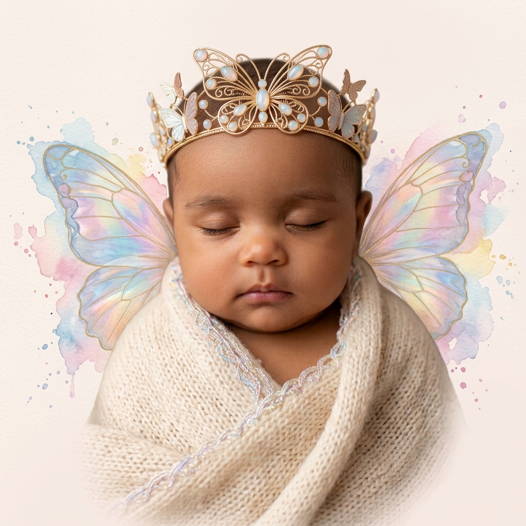 10 Butterfly Wings Gemini AI Prompts for Cute Baby Portraits