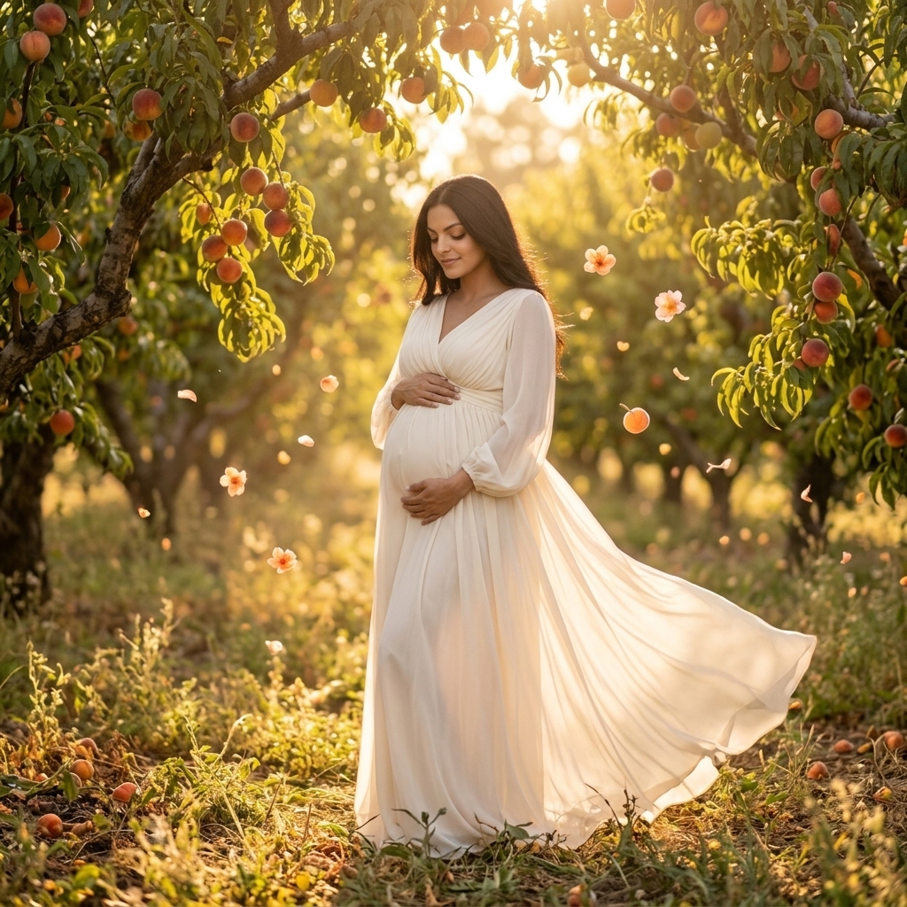 8 Glowing Sunset Garden Gemini AI Prompts for Maternity Photos