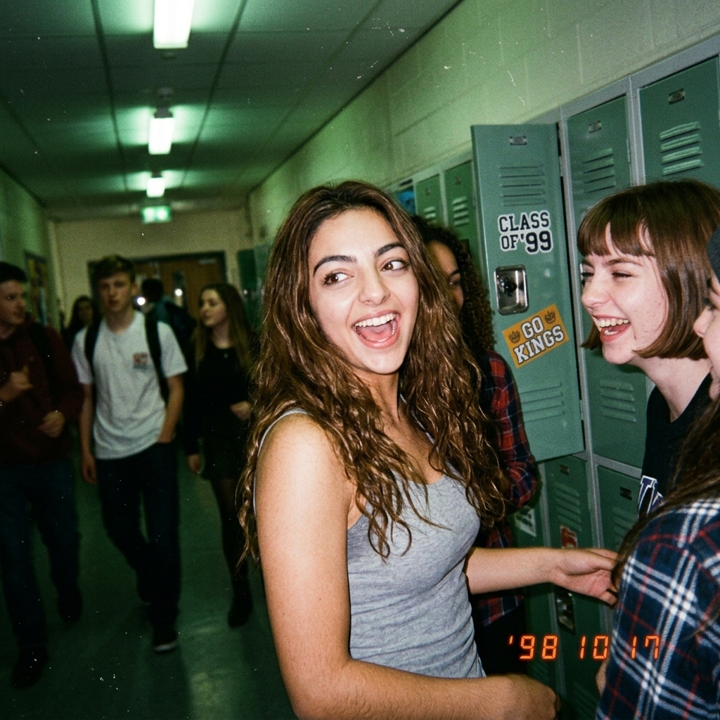 8 Nostalgic 90s Disposable Camera Gemini Photo Prompts for Girls