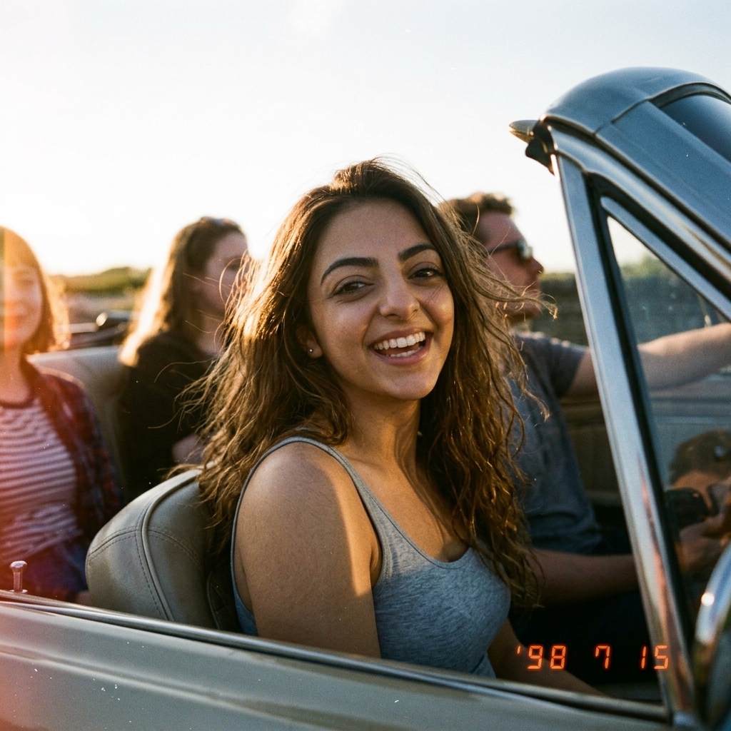8 Nostalgic 90s Disposable Camera Gemini Photo Prompts for Girls
