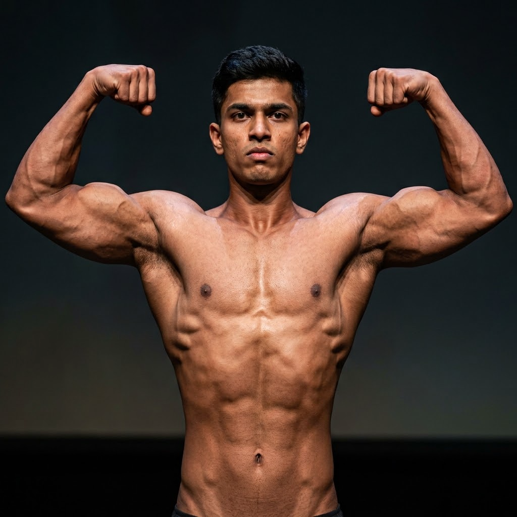 8 Men's Physique Front Pose Gemini AI Prompts Ultra Realistic