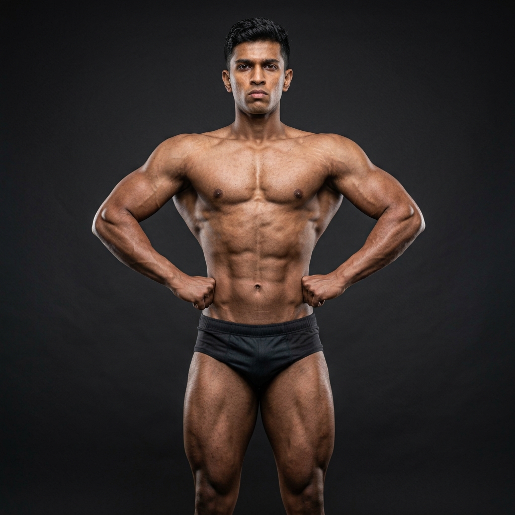 8 Men's Physique Front Pose Gemini AI Prompts Ultra Realistic