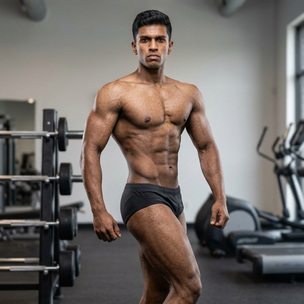 8 Men's Physique Front Pose Gemini AI Prompts Ultra Realistic