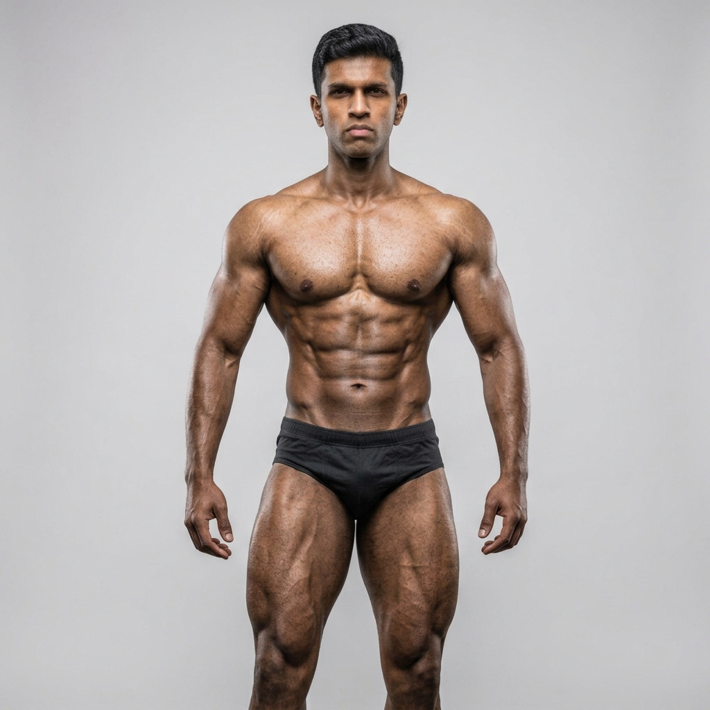 8 Men's Physique Front Pose Gemini AI Prompts Ultra Realistic