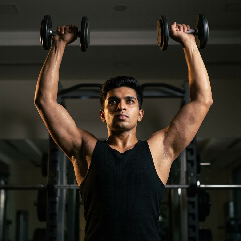 7 Athletic Dumbbell-Lifting Gemini AI Prompts for Men's Fitness Photos