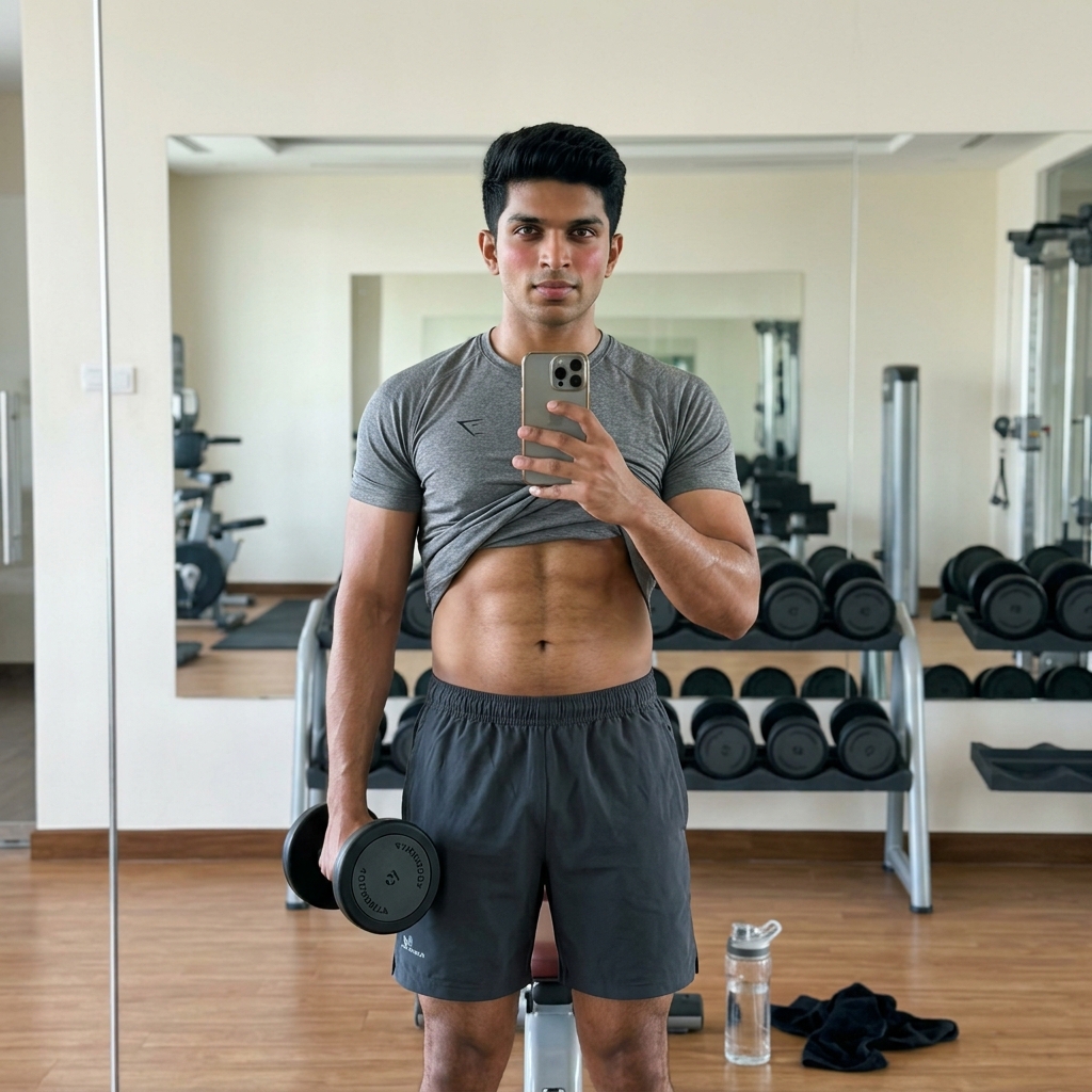 7 Athletic Dumbbell-Lifting Gemini AI Prompts for Men's Fitness Photos