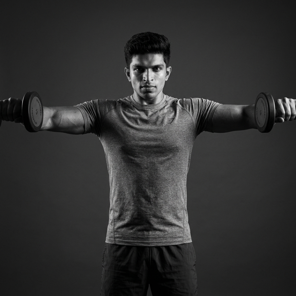 7 Athletic Dumbbell-Lifting Gemini AI Prompts for Men's Fitness Photos